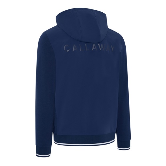 Callaway Mid Century Mixed Media Hooded 1/4 Zip męska bluza, medieval blue