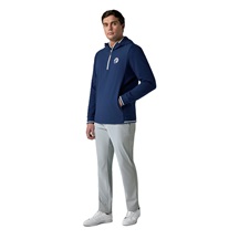 Callaway Mid Century Mixed Media Hooded 1/4 Zip męska bluza, medieval blue