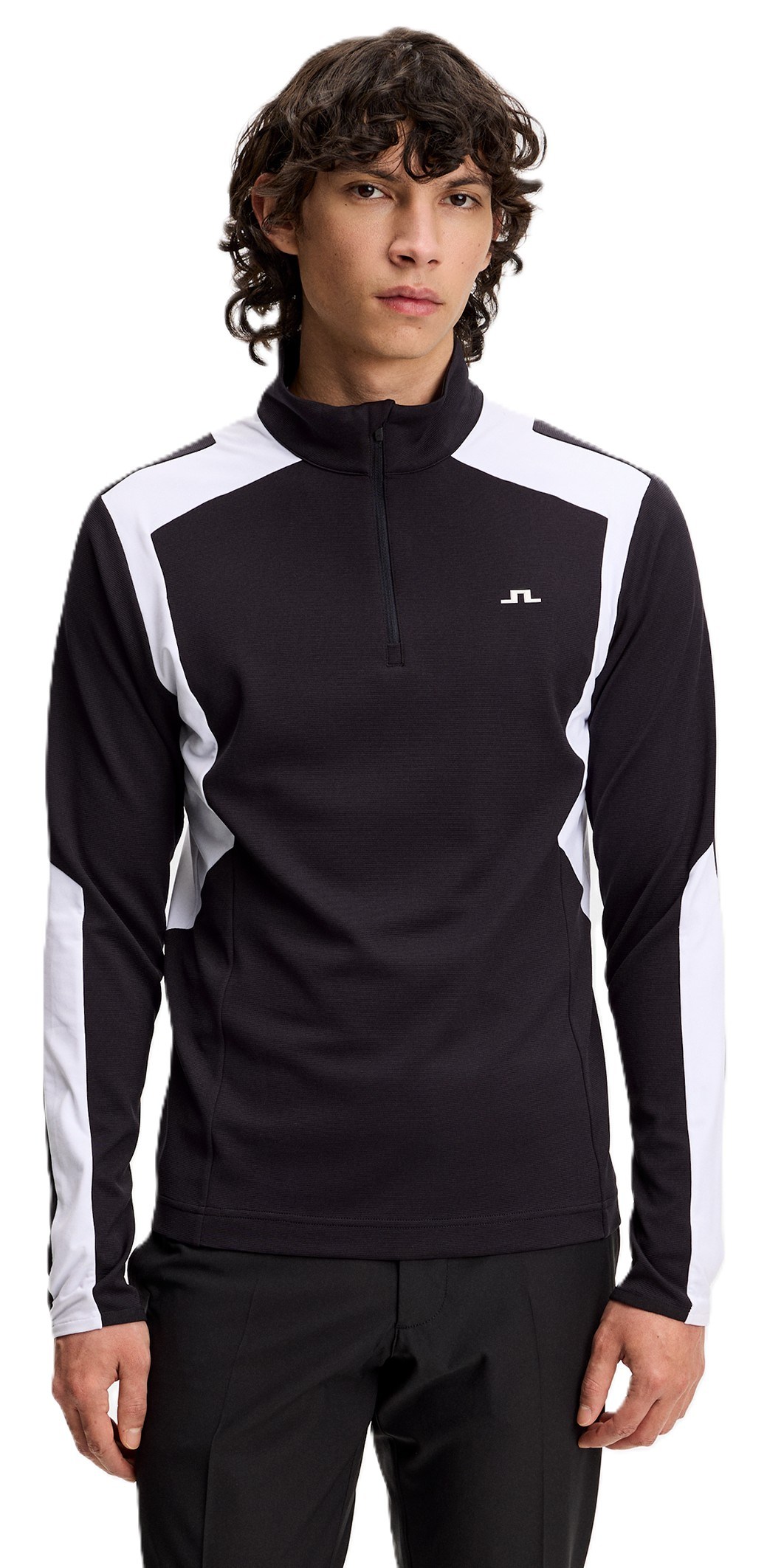 J.Lindeberg Lukas Quarter Zip Mid Layer męska bluza, czarna