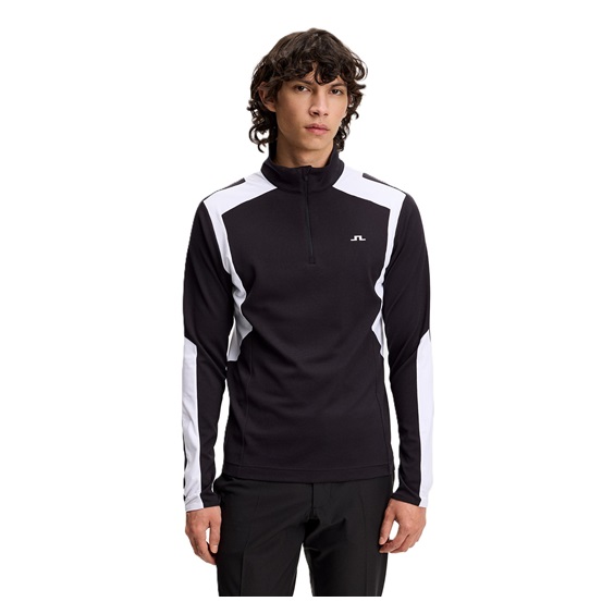 J.Lindeberg Lukas Quarter Zip Mid Layer męska bluza, czarna