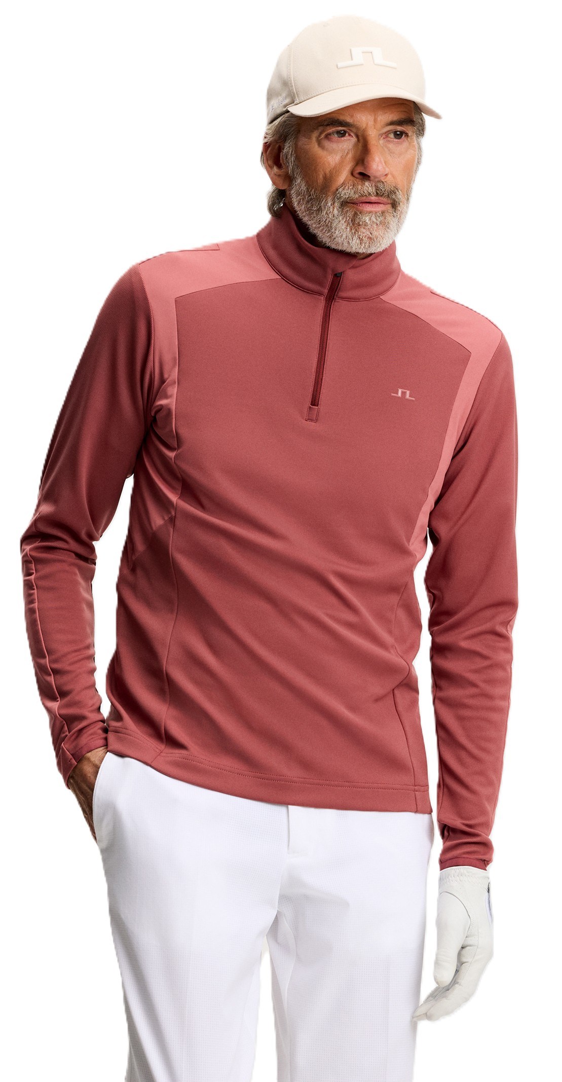 J.Lindeberg Lukas Quarter Zip Mid Layer męska bluza, apple butter