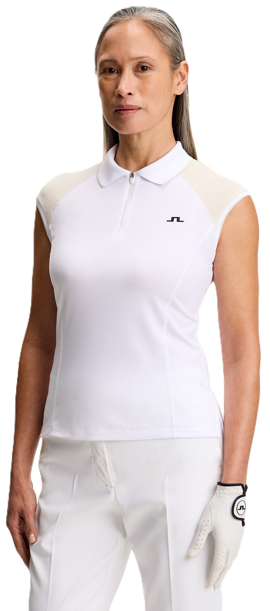 J.Lindeberg Lei damskie polo, białe