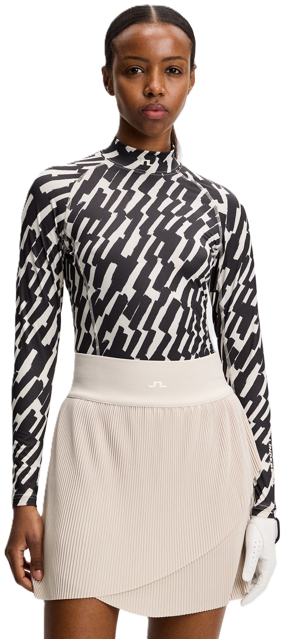 J.Lindeberg Ella Print Soft Compression top damski, oak moonbeam