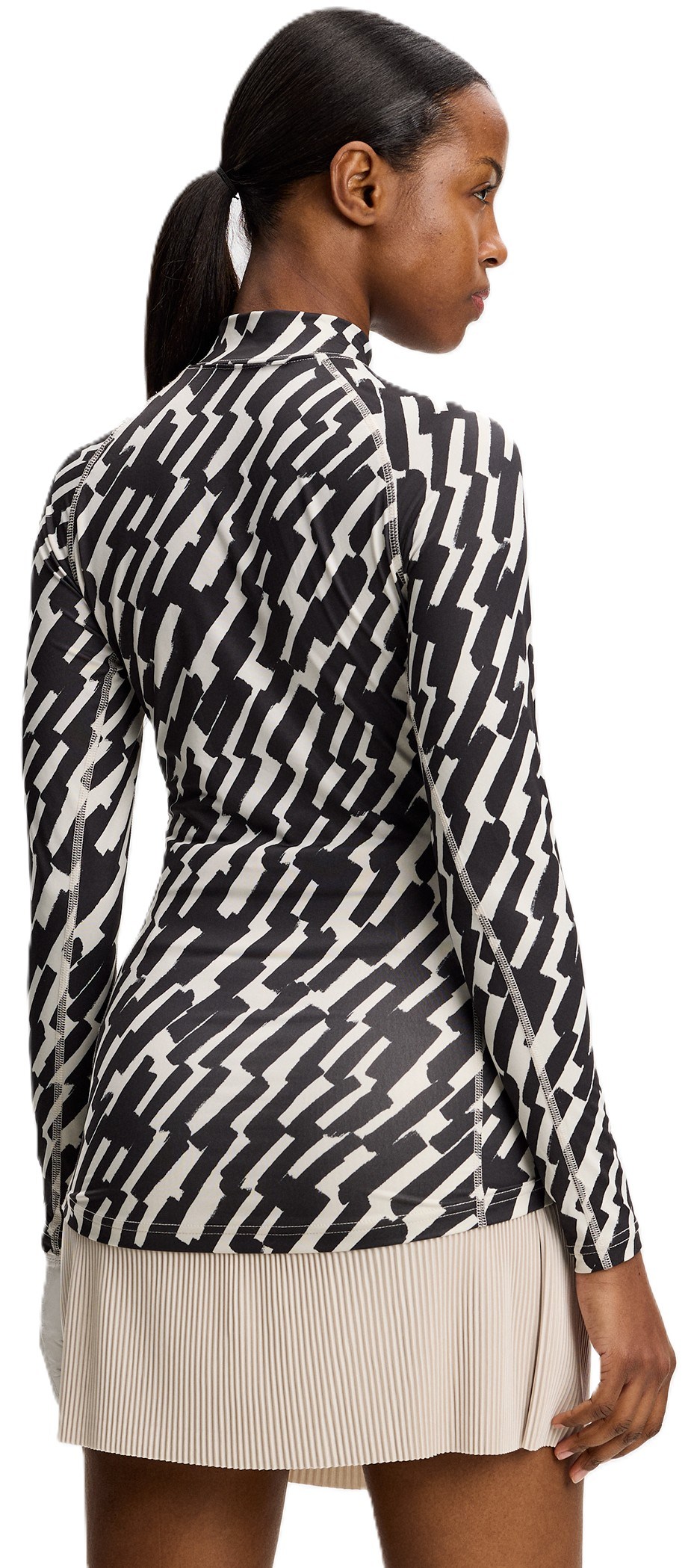 J.Lindeberg Ella Print Soft Compression top damski, oak moonbeam