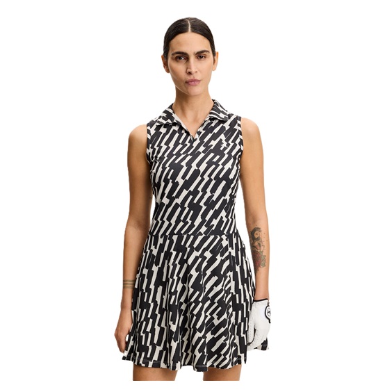 J.Lindeberg Dana Printed sukienka golfowa, oak moonbeam