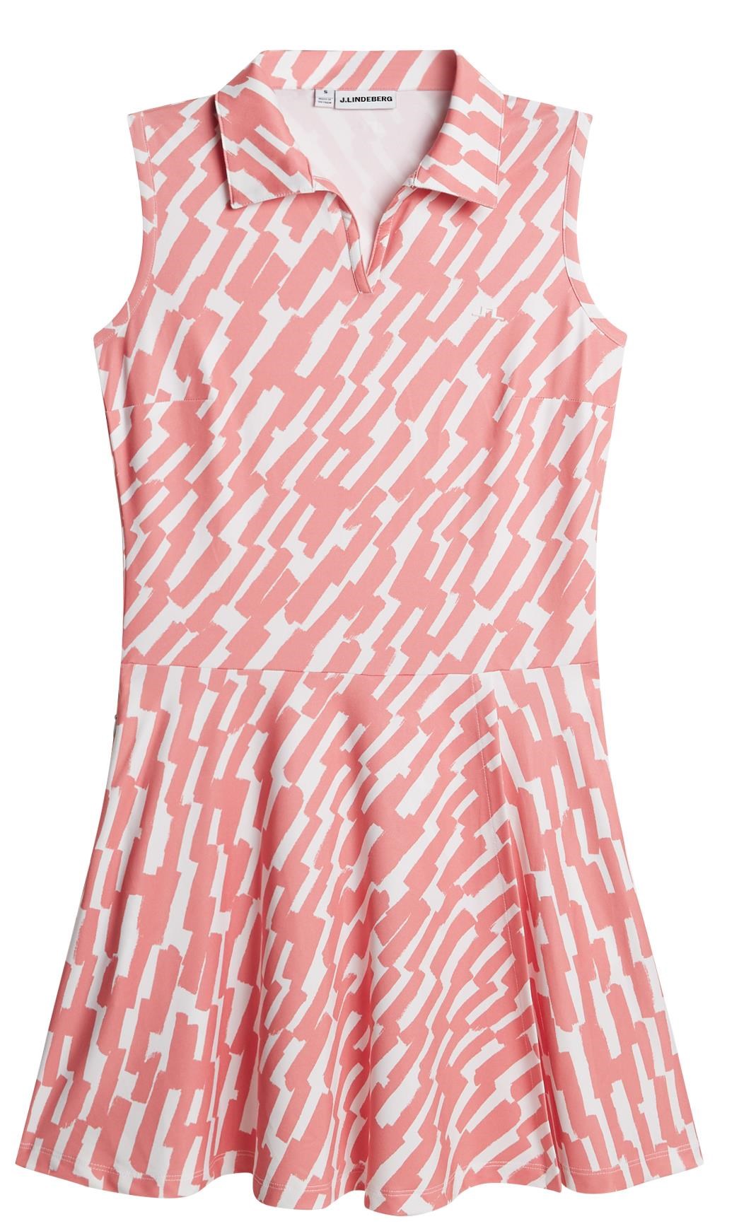 J.Lindeberg Dana Printed sukienka golfowa, oak flamingo