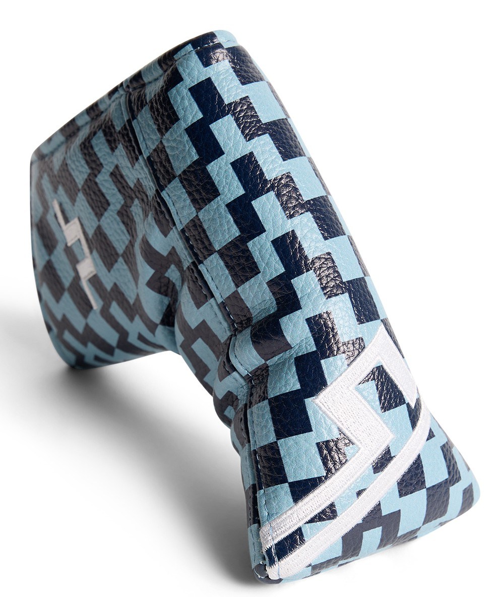 J.Lindeberg Blade Putter Printed Headcover, bridge stack forget navy