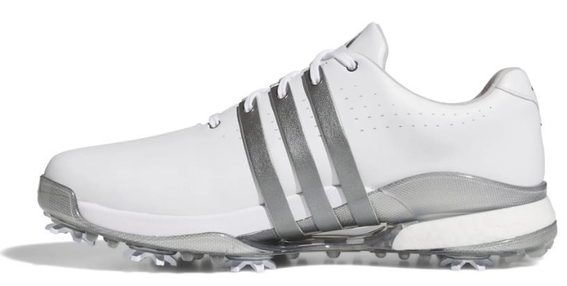 Adidas Tour360 24 męskie buty golfowe, white/iron metal/silver
