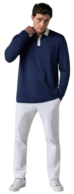 Callaway Mixed Medai Legacy Colection Longsleeve Blocked męskie polo, granatowe