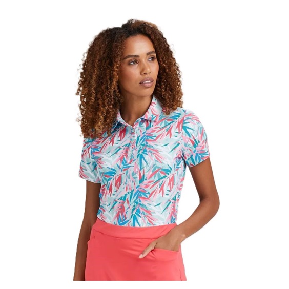 Ping  Aeria Printed damskie polo, tropic retreat