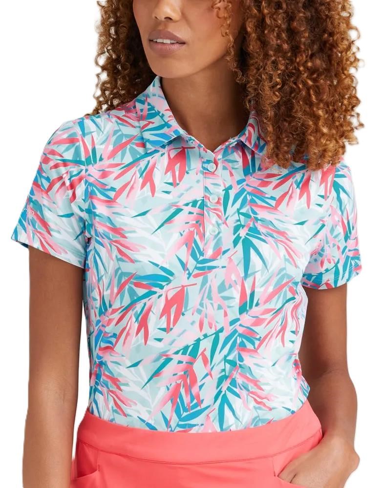 Ping  Aeria Printed damskie polo, tropic retreat