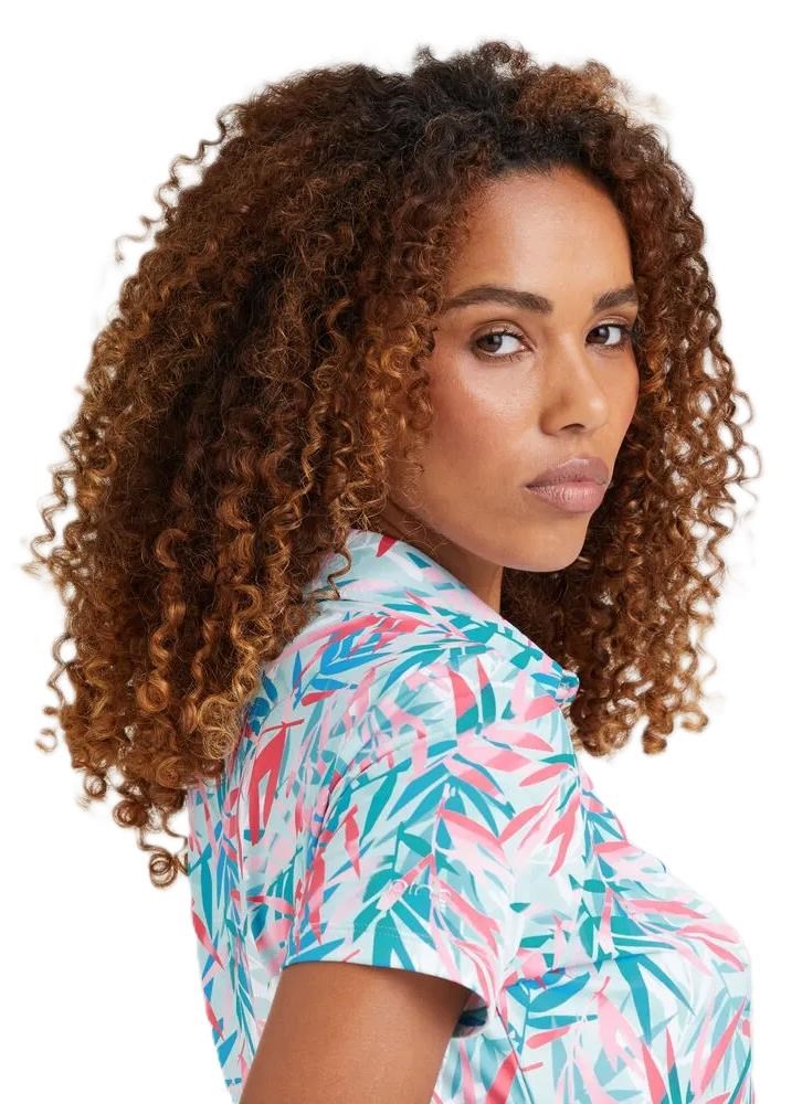 Ping  Aeria Printed damskie polo, tropic retreat
