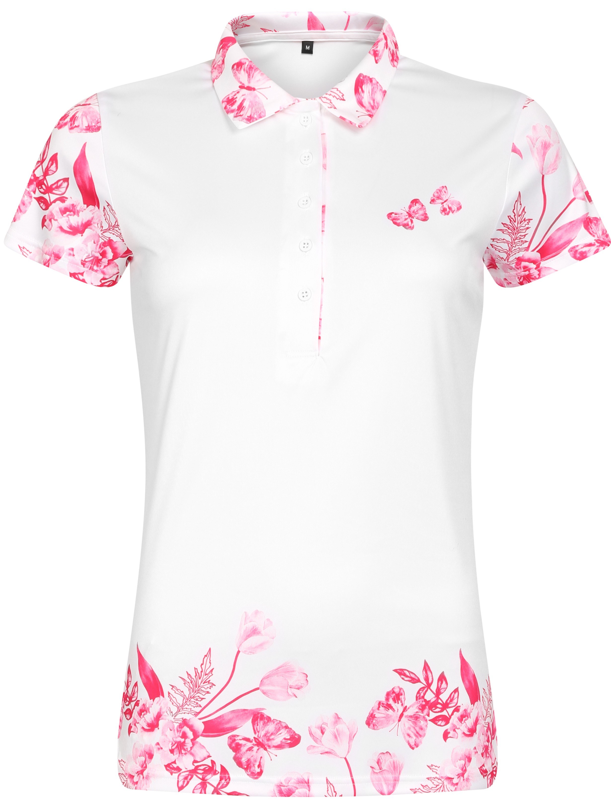 Fashion Sports Wear Tirana Pink damskie polo, biało/różowe