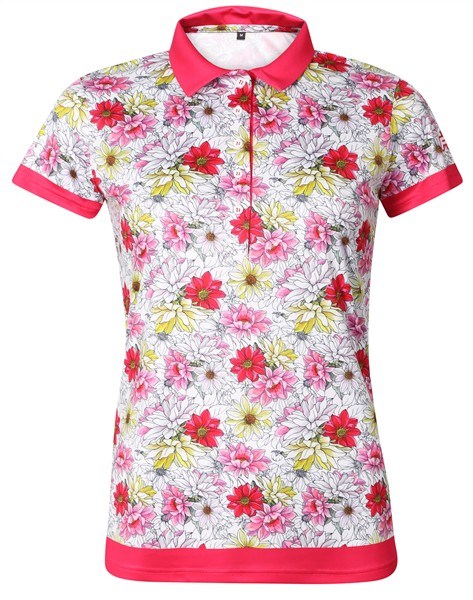 Fashion Sports Wear Luanda ladies polo, white/red