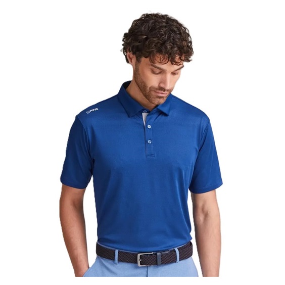 Ping Claude Camo Mesh męskie polo, inky