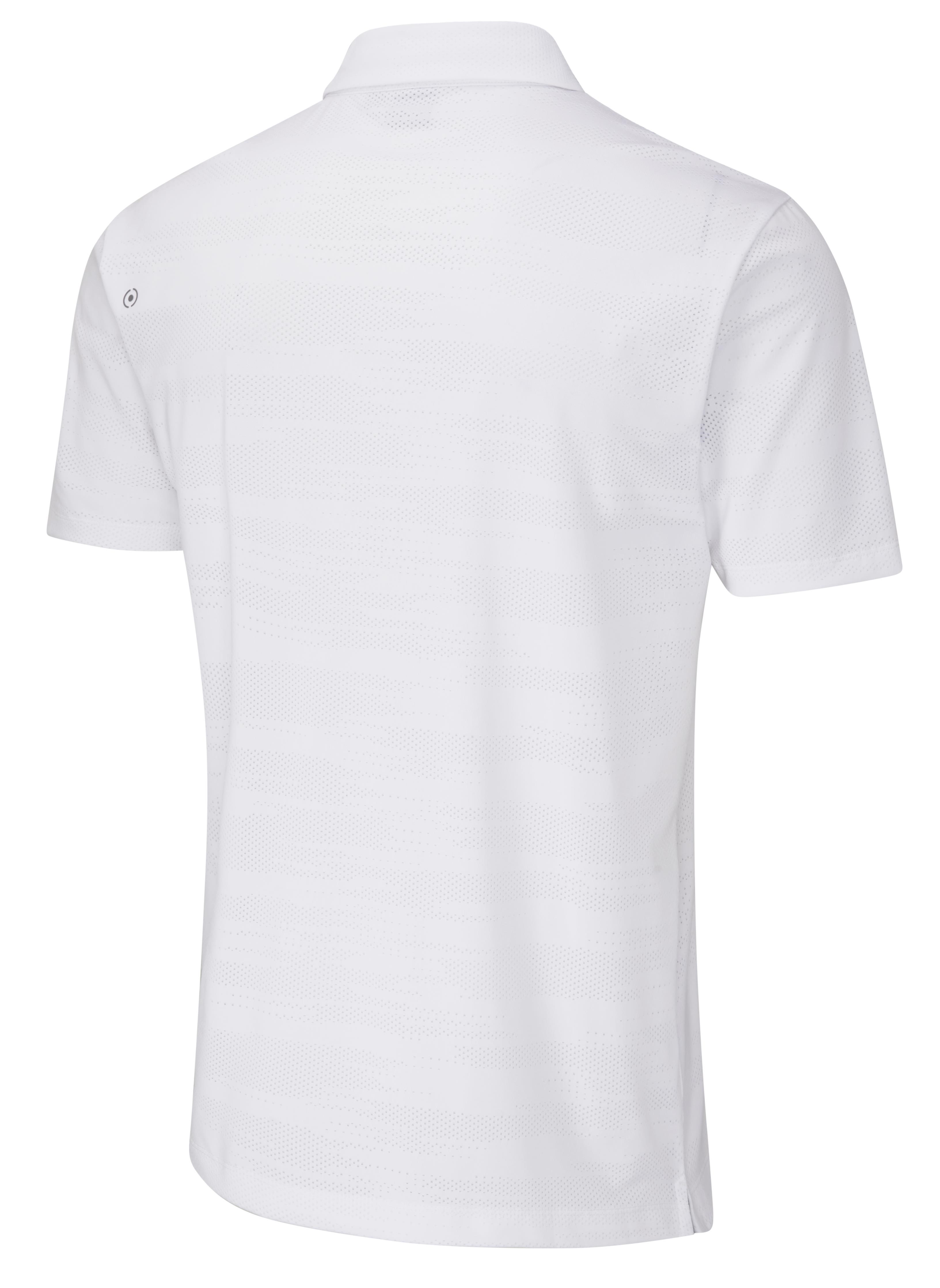 Ping Claude Camo Mesh męskie polo, białe