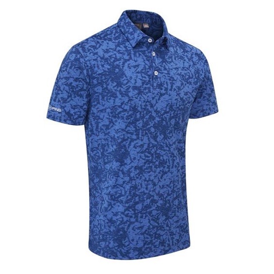 Ping Marek Camo Jacquard męskie polo, bright cobalt multi