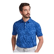 Ping Marek Camo Jacquard męskie polo, bright cobalt multi