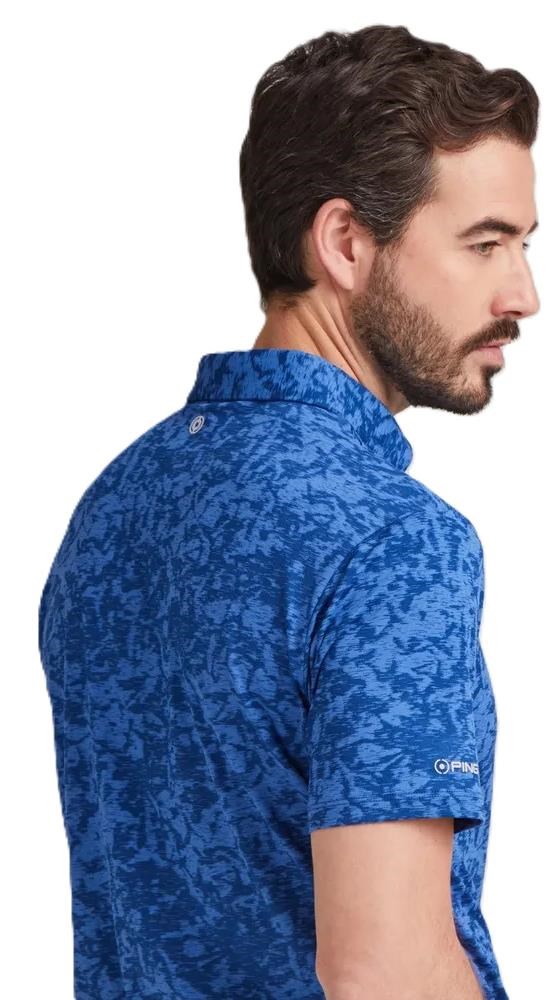 Ping Marek Camo Jacquard męskie polo, bright cobalt multi