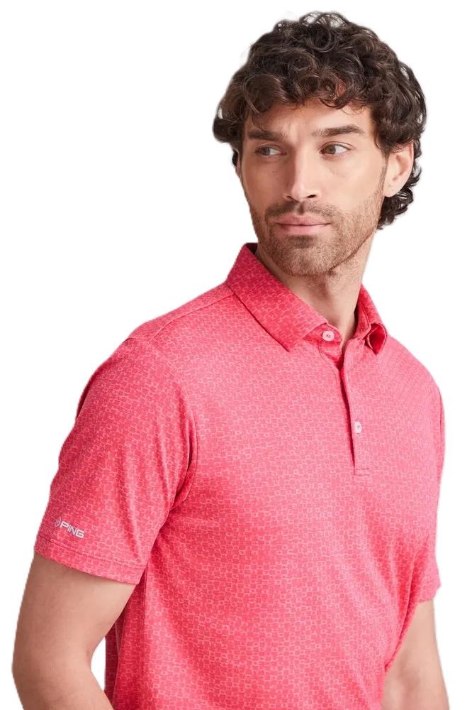 Ping Rafe mens polo, rhapsody pink