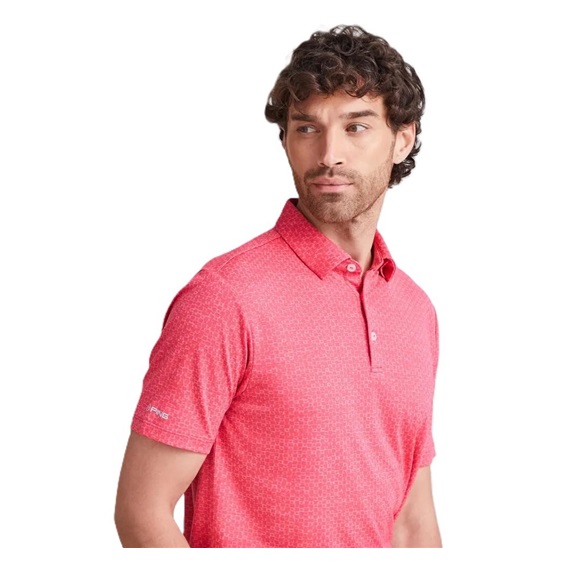 Ping Rafe mens polo, rhapsody pink