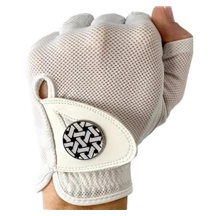 Best of Golf America Half Finger damska rękawica golfowa, biała