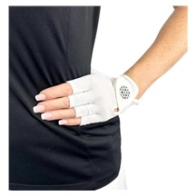 Best of Golf America Half Finger damska rękawica golfowa, biała