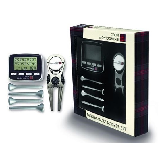 Colin Montgomerie Gift Set, Scorer/fork/tees