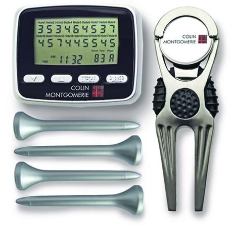Colin Montgomerie Gift Set, Scorer/fork/tees