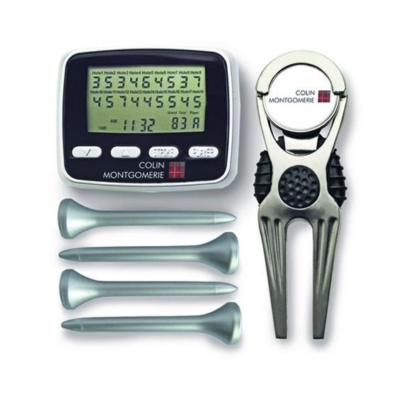 Colin Montgomerie Gift Set, Scorer/fork/tees