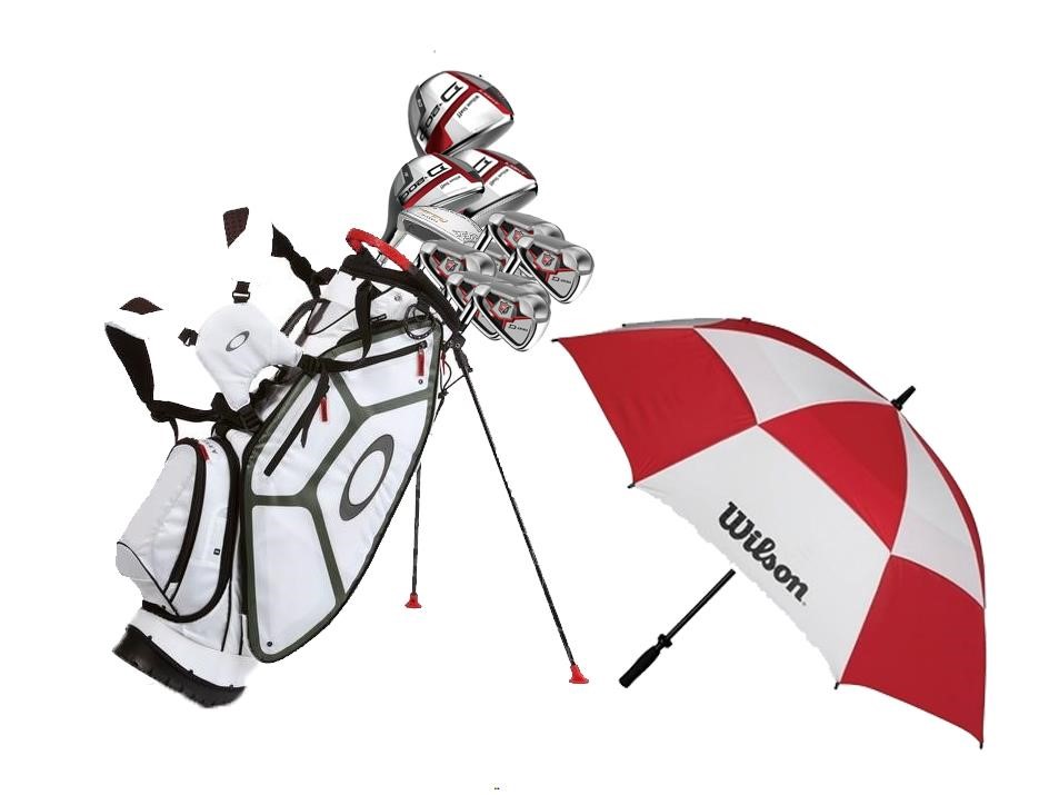 Wilson D200 męski zestaw, prawy, regular + putter, bag, parasol