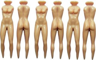 Longridge Strip Teez plastikowe tee nagie panie 76mm, 6szt.