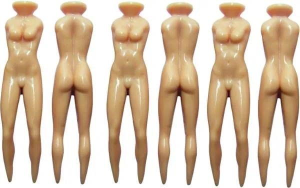 Longridge Strip Teez plastikowe tee nagie panie 76mm, 6szt.