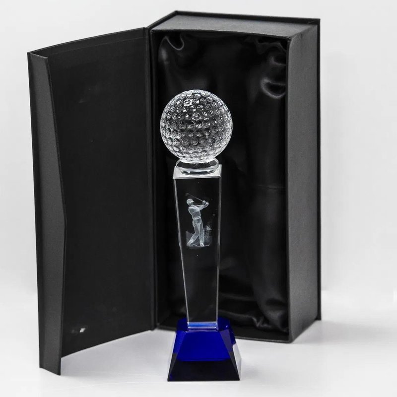 Longridge Crystal Golf Trophy 235mm