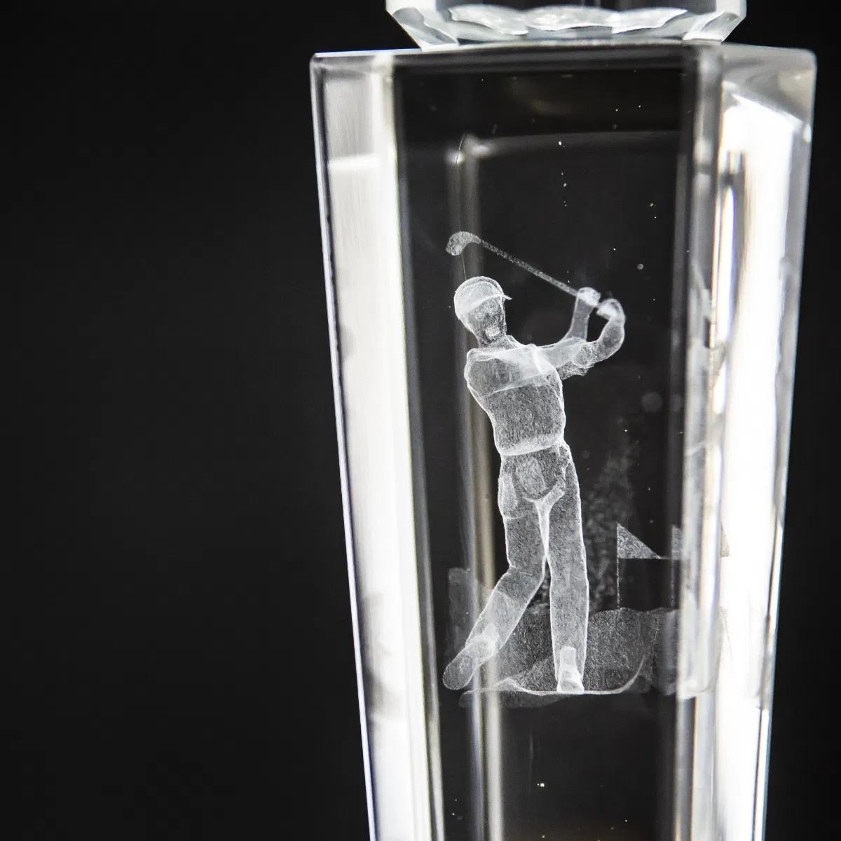 Longridge Crystal Golf Trophy 235mm