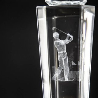 Longridge Crystal Golf Trophy 235mm
