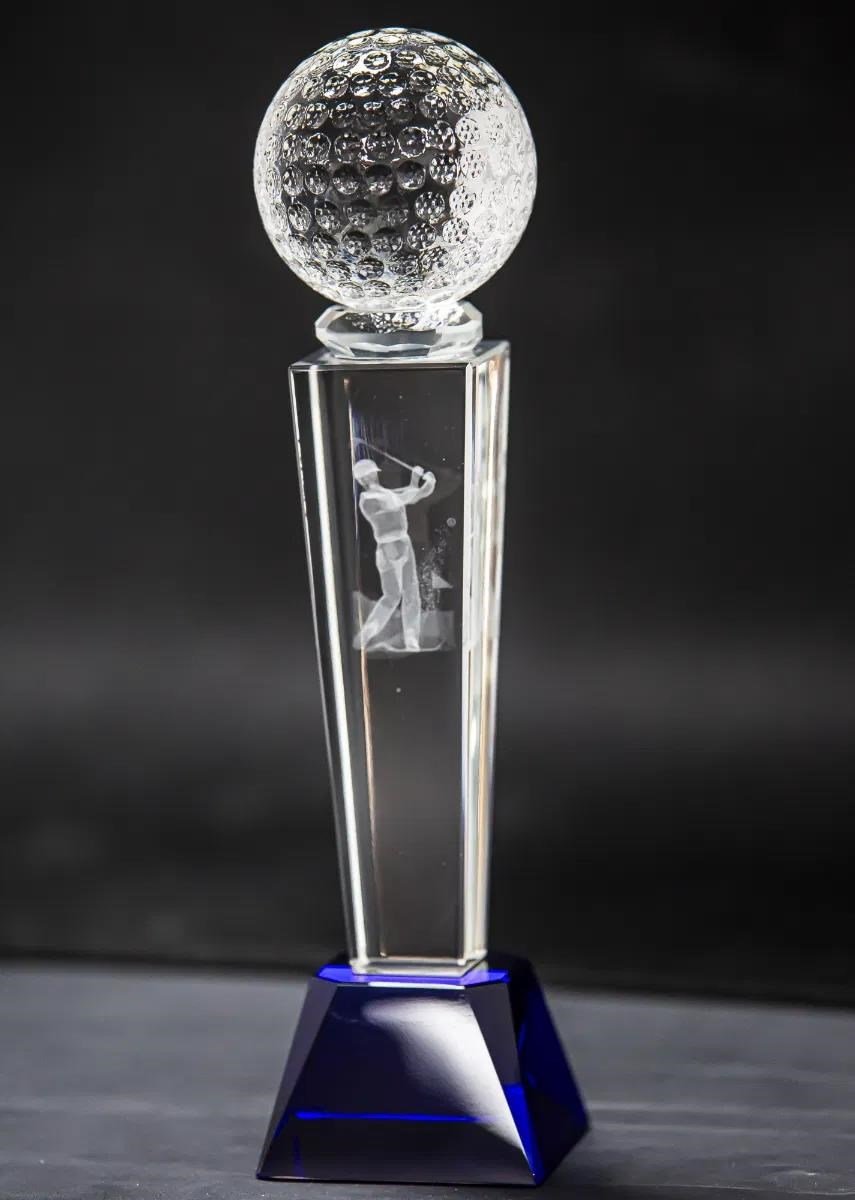 Longridge Crystal Golf Trophy 235mm