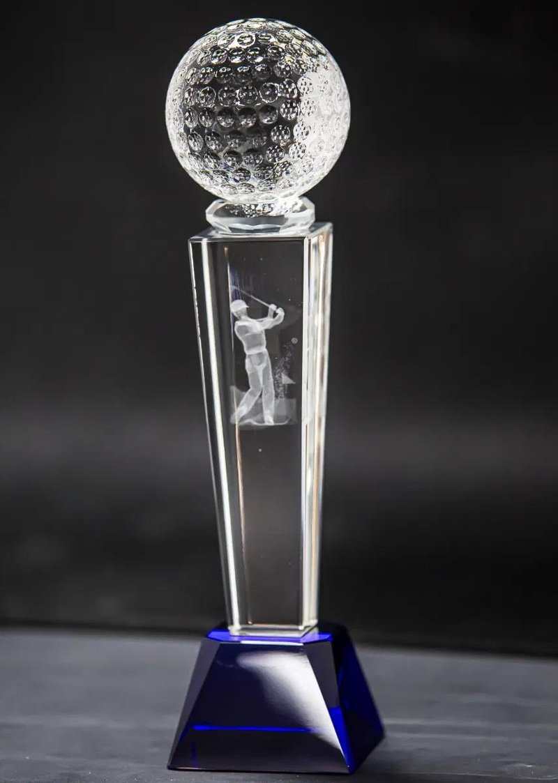 Longridge Crystal Golf Trophy 235mm
