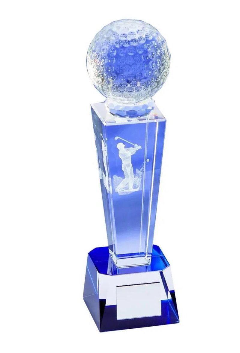 Longridge Crystal Golf Trophy 235mm