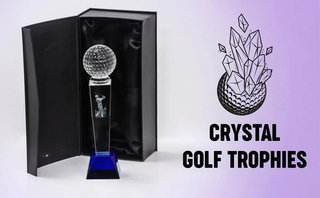 Longridge Crystal Golf Trophy 235mm
