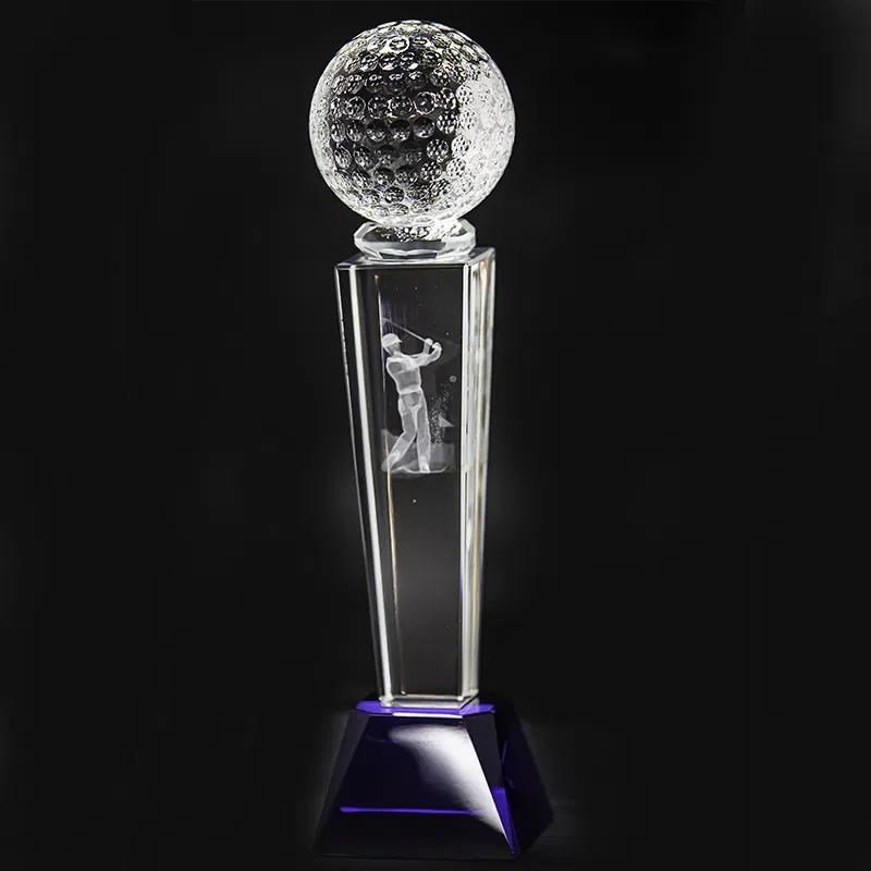 Longridge Crystal Golf Trophy 235mm