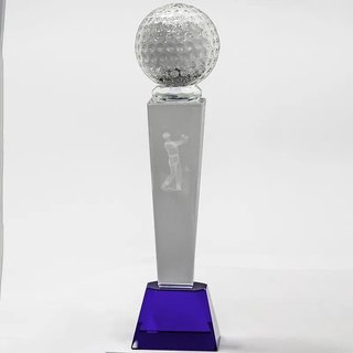 Longridge Crystal Golf Trophy 235mm