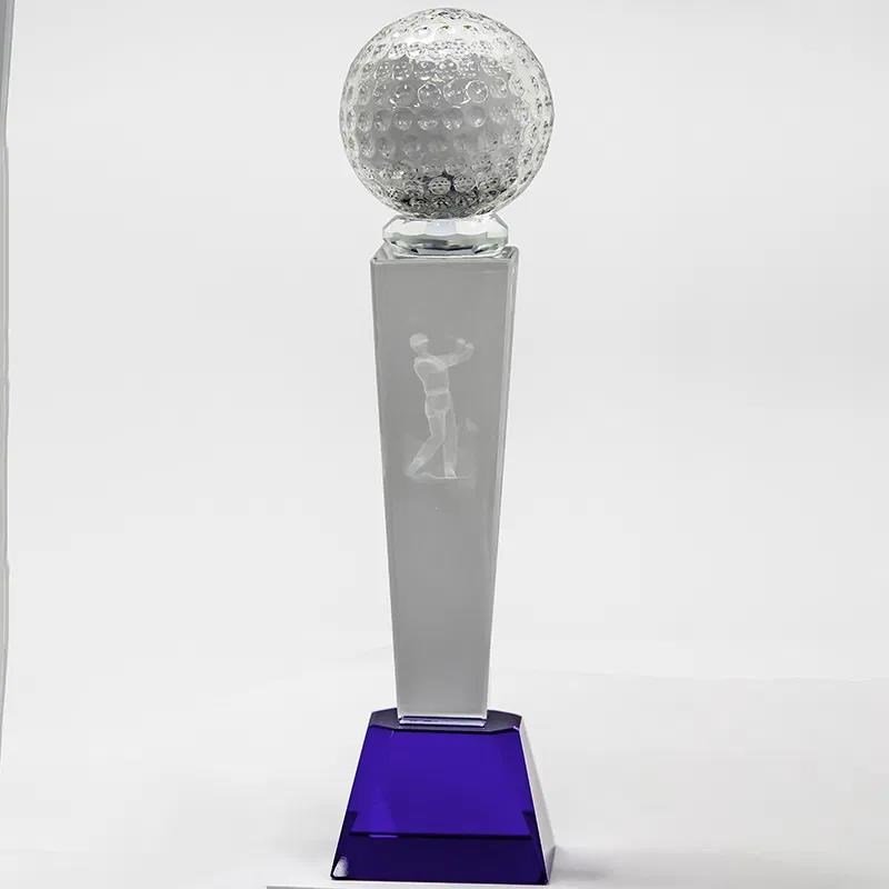 Longridge Crystal Golf Trophy 235mm