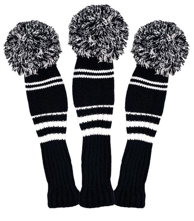 Longridge Pom Pom hybrid headcover, czarny/biały