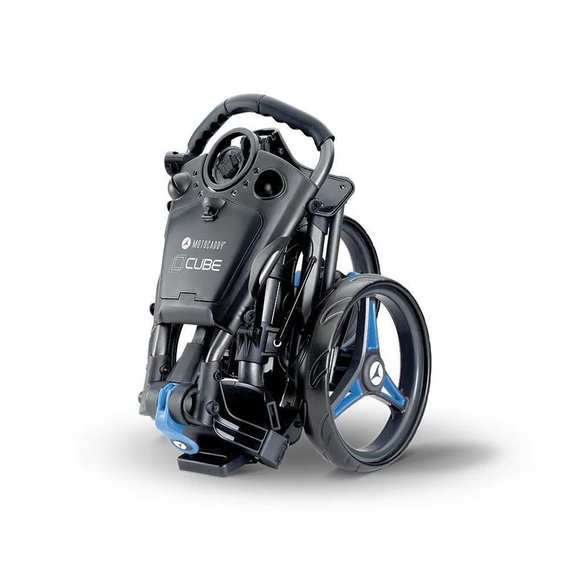 Motocaddy CUBE wózek golfowy, grafit/niebieski