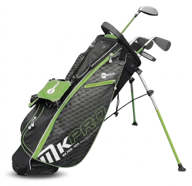 MKids Pro Junior Golf Half Set 57" (145cm/9-11Y) juniorski zestaw golfowy, grafit, stand bag, zielony