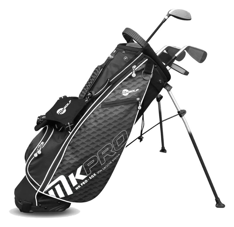 MKids Pro Junior Golf Half Set 65" (165cm/12-14Y) juniorski zestaw golfowy, grafit, stand bag, szary