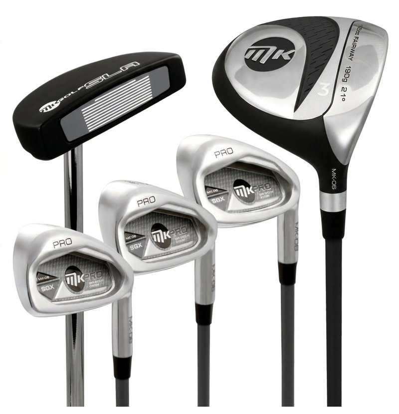 MKids Pro Junior Golf Half Set 65" (165cm/12-14Y) juniorski zestaw golfowy, grafit, stand bag, szary