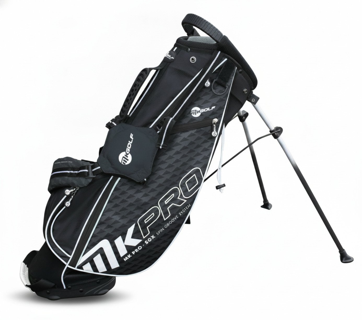 MKids Pro Junior Black 65" (165cm/12-14Y) junior stand bag, czarny