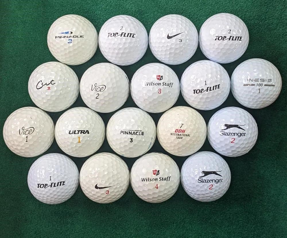 Longridge American 18 Mixed Lake Balls, mieszane piłki golfowe, 18 szt.